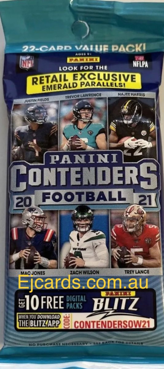 Panini 2021 Contenders NFL Football Fat Packs (22 Cards Total) 